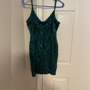 Sequin green homecoming dress